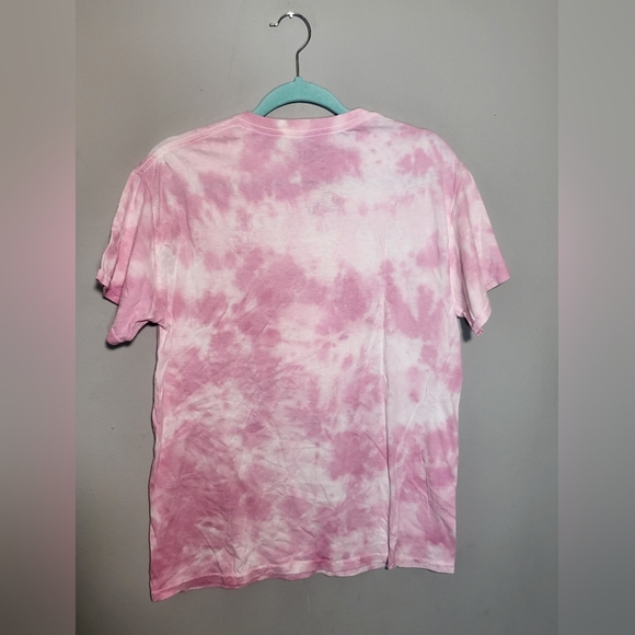 NWOT NIRVANA Sz Medium Smile Licensed Band Tee Pink Tie Dye T-Shirt 100% Cotton - Picture 3 of 7